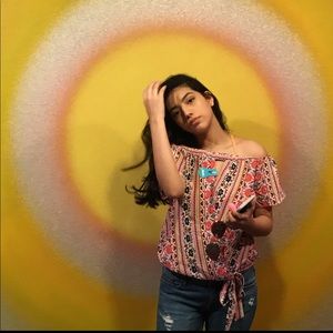 Off the shoulder floral top